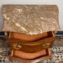 FLASH SALE! Was 450 now 375 !! Fabulous French Mahogany Bombe Commode, Chest of Drawers w. Marble Top Image 2