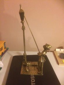 brass figure lamp lighter free postage