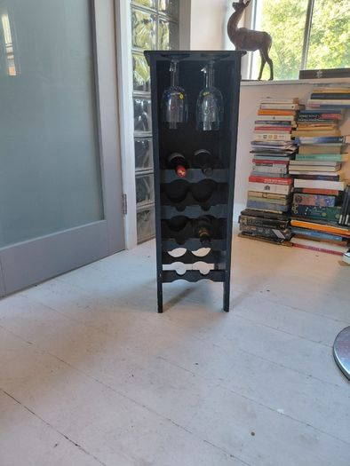 Wine bottle and glass cabinet