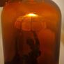 A Large Antique Scottish Amber Glass Demijohn 1920s UGB Image 2