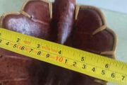 Rare find  Lombok Rattan Terracotta Earthenware 10 x 6.5 Inches Leaf Shaped Bowl Stamped OLA.
