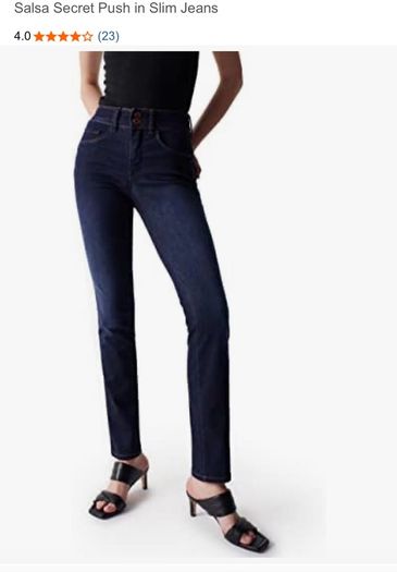 Salsa Push In Bootcut Jeans, Dark Blue Denim Size W31L32