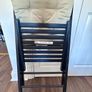 4 IKEA Folding Chairs (black) + Cushions (beige) Image 3