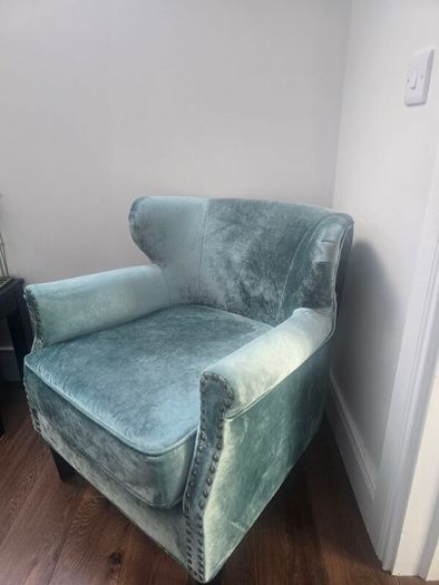 Teal armchair