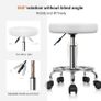 PU Leather Round Rolling Stool with Foot Rest Swivel Height Adjustment Spa Drafting Salon Tattoo Work Office Massage Stools Task Chair Small Image 5