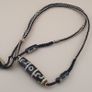 Vintage Himalayan Tibetan 3 Eyes Unique Pattern Agate Bead Pendant Necklace Image 6