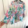 Blue Illusion French Linen Blouse L Image 3