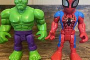 Playskool Hasbro Marvel Spiderman &amp; Hulk Super Hero Squad 5" Action Figures