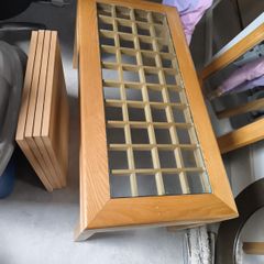 glass top coffee table