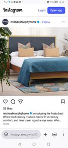 Stylish double bed frame "Fosta"