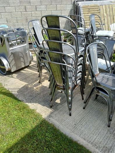 metal chairs
