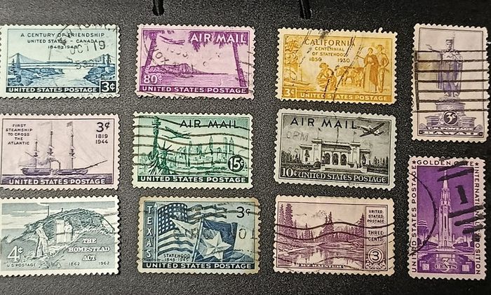 1930s 1960s USA Airmail & Statehood History