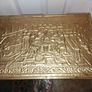 Vintage Brass on Wood Fireside Log & Turf Storage Box Image 2