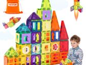 XXL  Magnetic Tiles Magnetic Building Toy 181 PCS Magnet Blocks for Kids 3D Set