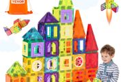 XXL  Magnetic Tiles Magnetic Building Toy 181 PCS Magnet Blocks for Kids 3D Set