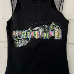 Just Cavalli - Designer Black Sleeveless Top - Size 42 (New Without Tags)