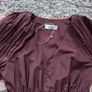 COS burgundy long sleeve pleated dress Image 3
