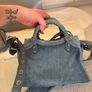 Brand New Balenciaga Denim Neo Cagole with rhinestones Image 2