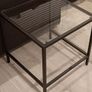Nest of 2 Black Glass Tables Image 3