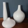 Fabulous Collection of Three Rare Vintage IKEA Hand-Blown Salong Glass Vases designed by Johanna Jelinek, Opaque White Colourway, Circa 1990 Image 4