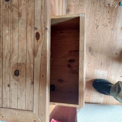 Solid wood coffee table with drawers
