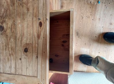 Solid wood coffee table with drawers