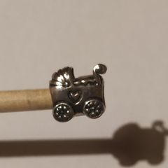 Preloved Sterling Silver Baby Cart Charm
