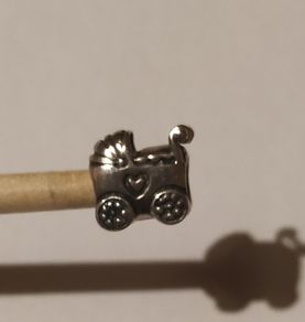 Preloved Sterling Silver Baby Cart Charm
