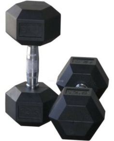 17.5 kg Hex Rubber Dumbells Pair
