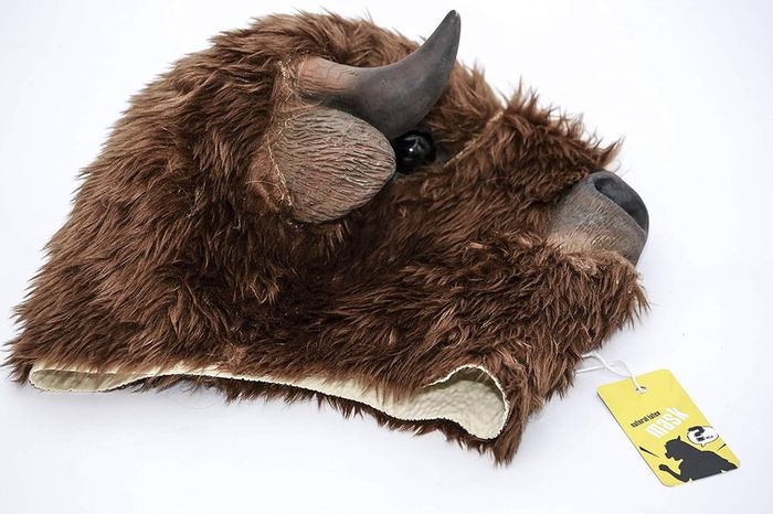 Bison Mask Animal Latex Full Head Realistic Plush Masks Fancy Dress for Halloween Carnival Costume Party Yak Buffalo Bull Mask