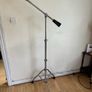 Vintage Pearl Chrome Cymbal Boom Stand With Double Braced Legs And Counterweighted Arm For Stability Image 2
