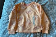 BNWT Peach jumper with floral unicorns, Dunnes Stores, 5-6 years (116cm)