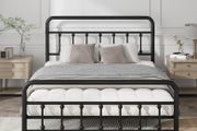 5ft Metal Bed Frame with Victorian Vintage Style