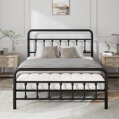 5ft Metal Bed Frame with Victorian Vintage Style