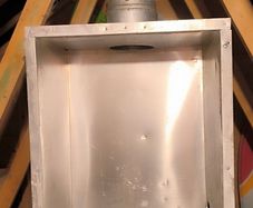 Recessed Gas Box with flue chimney extension