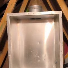 Recessed Gas Box with flue chimney extension