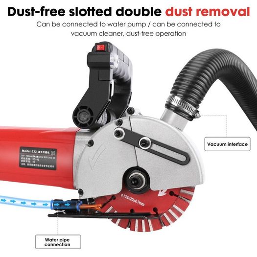 BRAND NEW EU Stock Wall Groove Cutting Machine 4000W 6500RPM Electric Wall Chaser 5x133mm Saw Blades Slot Brick Concrete Granite Marble