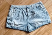 Denim Stripe Shorts - Size 14 / F&amp;F Summer Stylish short shorts