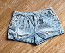 Denim Stripe Shorts - Size 14 / F&F Summer Stylish short shorts
