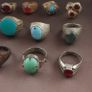 Ancient Handmade Brass Rings Lot of 15 Mixed Collectible Antique Rings Image 4