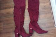 Primark  Over The  Knee  Wine  Boots.  Size 6..  B.N.W.T