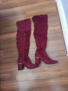 Primark  Over The  Knee  Wine  Boots.  Size 6..  B.N.W.T