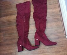 Primark  Over The  Knee  Wine  Boots.  Size 6..  B.N.W.T