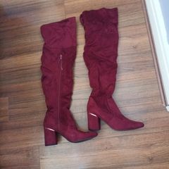 Primark  Over The  Knee  Wine  Boots.  Size 6..  B.N.W.T