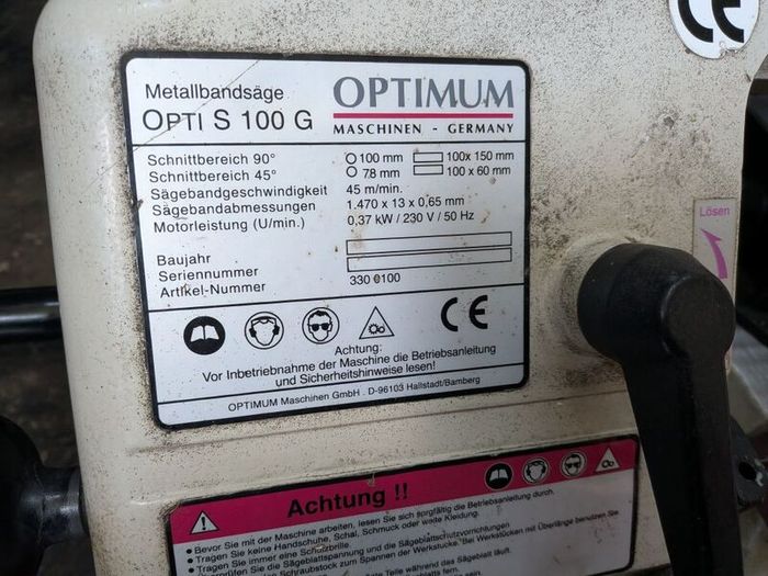 Optimum portable bandsaw