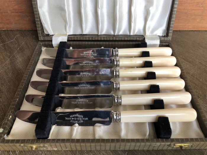 Vintage Set Of 6 Newbridge Table Knives