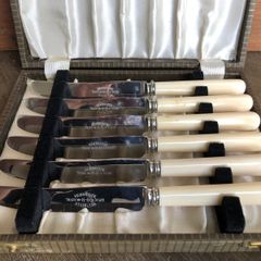 Vintage Set Of 6 Newbridge Table Knives