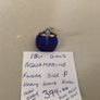 New 18ct White & Yelow Gold Aquamarine Stone Ring Image 3