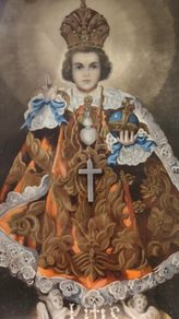 Child of Prague Gilt Framed Picture.1930s.