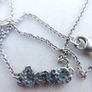 PANDORA Sterling Silver 925 Blue Zircon Stone Love Necklace length 18" - 3,61g Image 9
